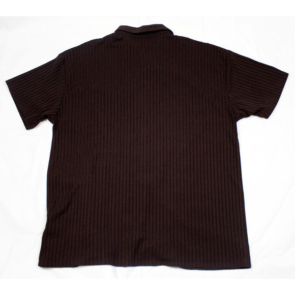 Positano‎ Men's Short Sleeve Button Front Textured Shirt Size 1X - Picture 3 of 6